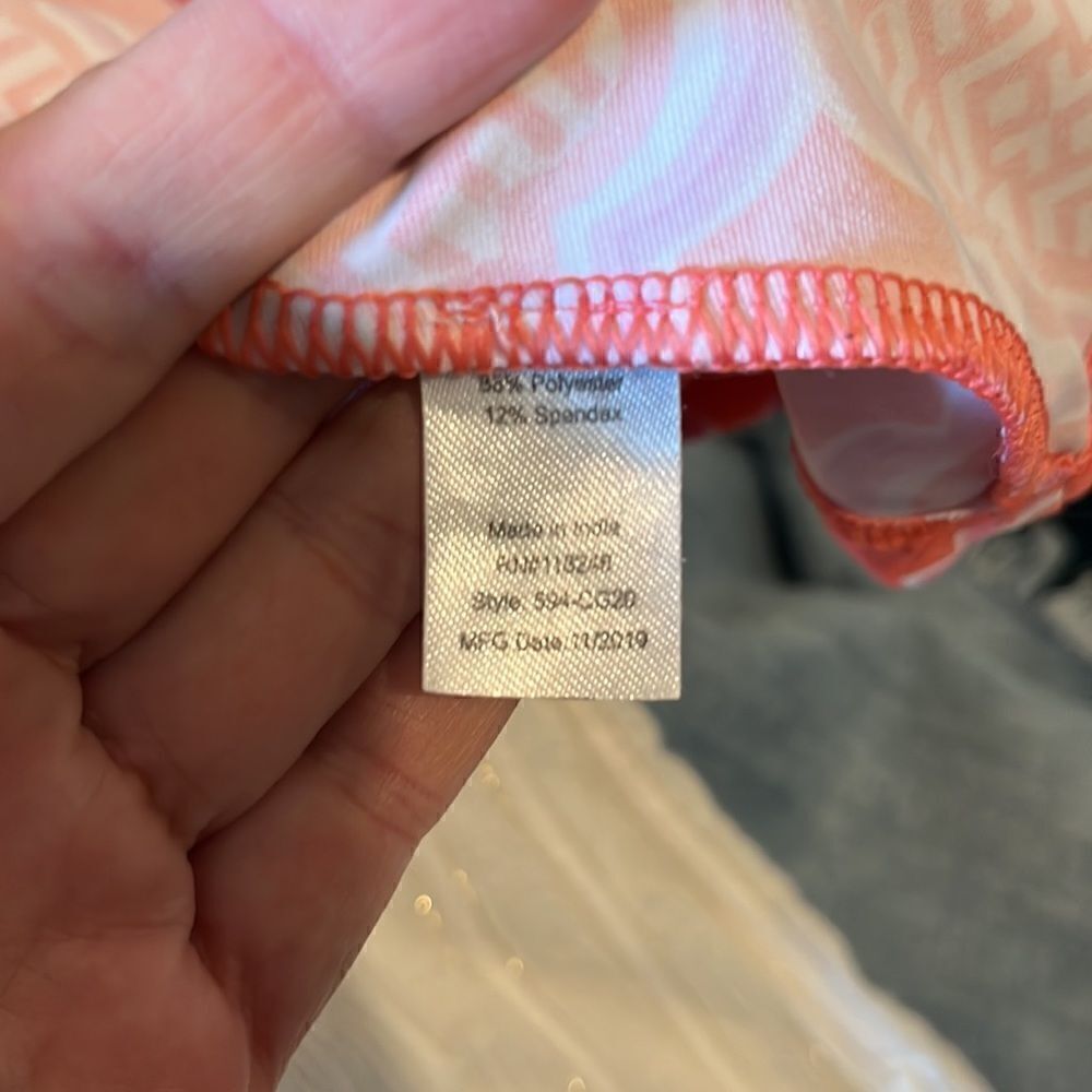Cabana Life Coral Geo 1/2 Zip top, M! - Picture 9 of 10